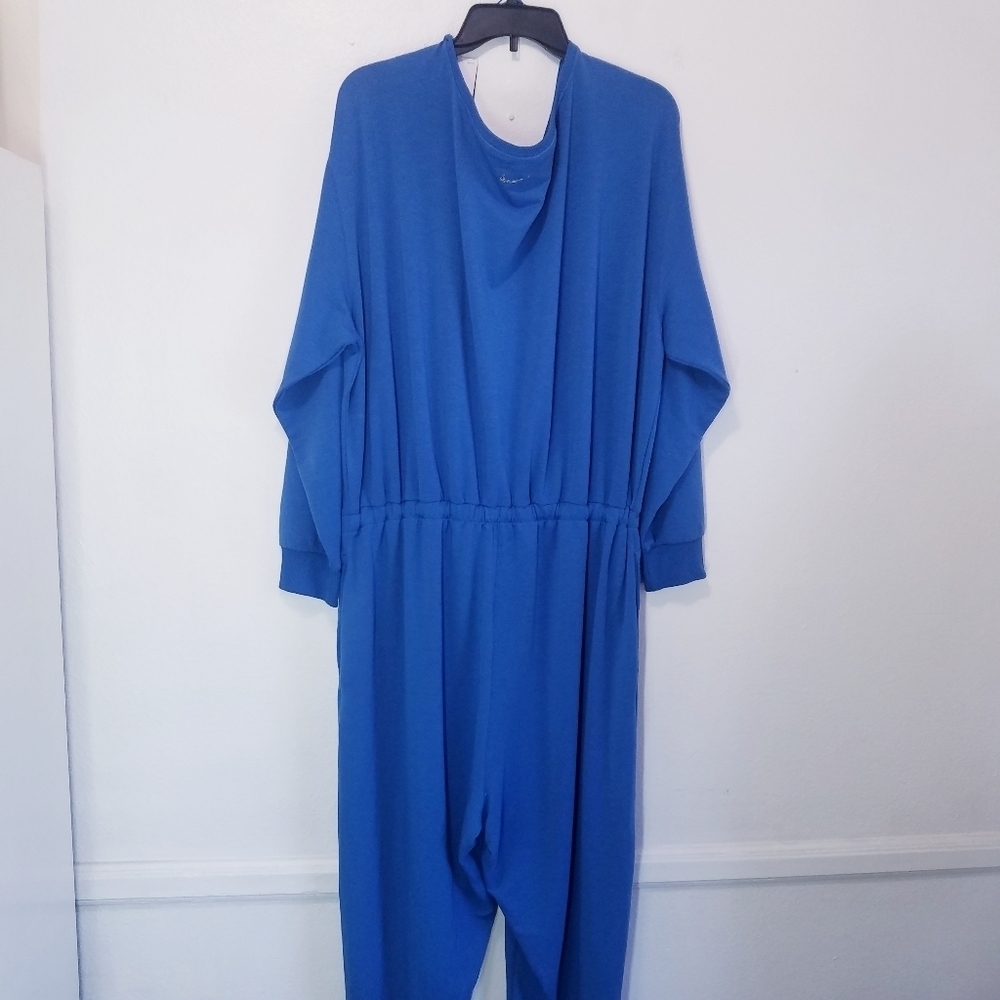 NEW Nike | Dri Fit Plus Size Jumpsuit + Front Tie, 1X, Blue - Picture 9 of 16